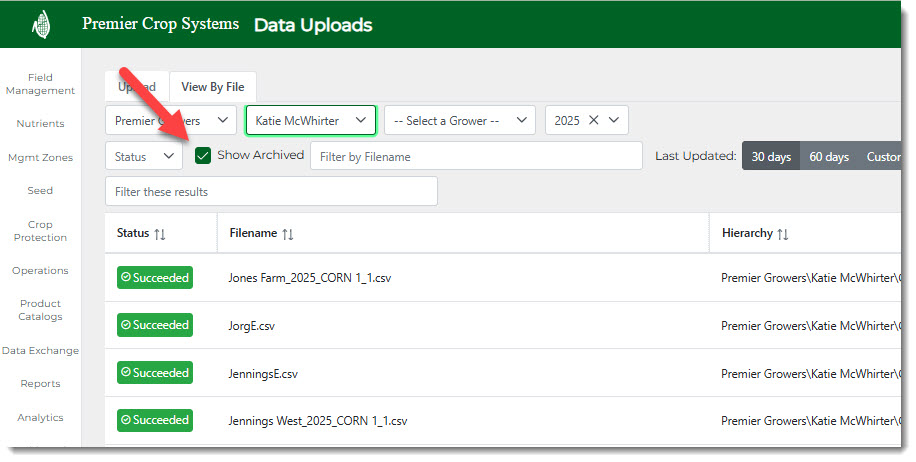 How to View Previously Uploaded Files