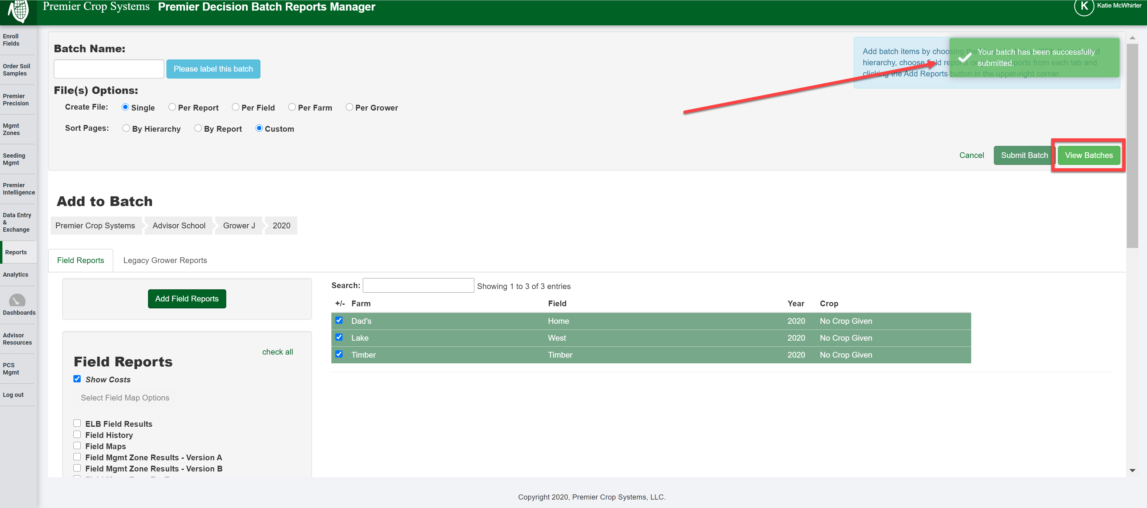 How Create Batch Reports